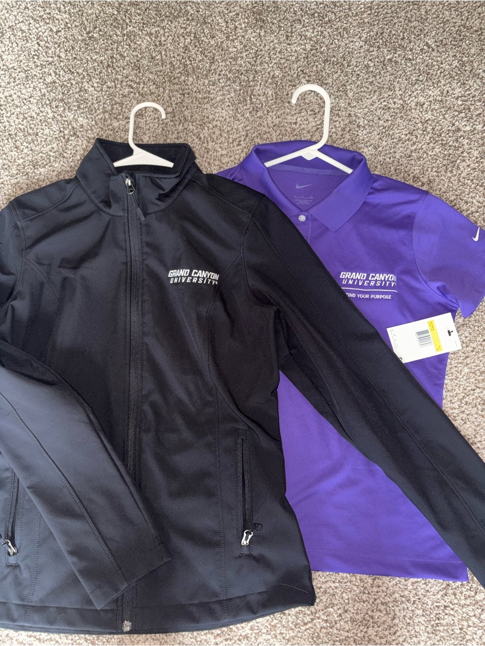 GCU collegiate Port Authority Women's Black Full-Zip Utility Jacket & Nike Polo